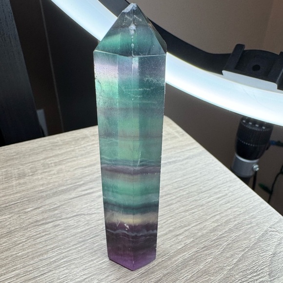 Multicolor Fluorite Crystal Tower - Picture 1 of 2